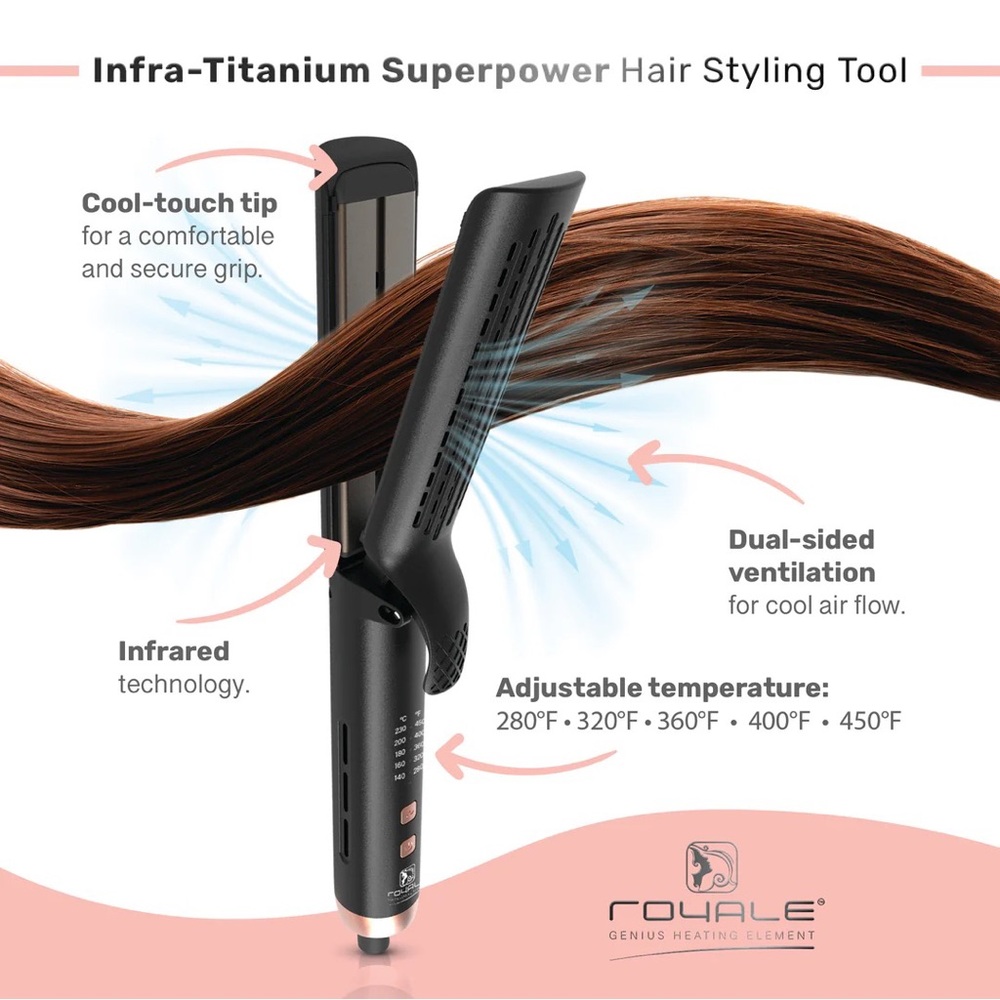 $600 NEW IN BOX SEALED Royale Infra-Titanium Superpower Hair Styling Tool - Picture 2 of 3